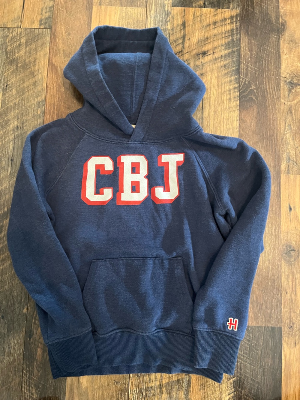 Columbus Blue Jackets hockey HOMAGE Hoodie with Red-Trim CBJ Letters
